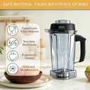 Blender Pitcher 64oz Replacement Container Compatible with Vitamix 5200, 5300, 6300, 7500, E310, VM0197, VM0101, VM0100, VM0103 Classic & Explorian Series