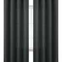 BGment Curtains 72 Inches Long for Living Room, Flax Linen Curtains Burlap Textured Thick Light Filtering Privacy Grommet Window Curtain Drapes for Bedroom, 2 Panels, 52 x 72 Inch, Dark Grey