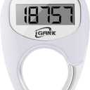 Simple Walking Pedometer 3D Step Counter for Men Women Kids (White)