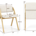 Giantex Folding Dining Chairs Set 2, Portable Kitchen Chairs with Padded & Seat Backrest
