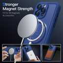 COOLQO Magnetic for iPhone 13 Pro Case, Dual Layer Matte Scratch-Resistant, Blue