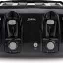 Sunbeam Wide Slot 4-Slice Toaster, Black (003911-100-000)