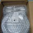 DaYammi 240Pcs Silver Dessert Plates Set Includes 120 Disposable Cake Plates 6.5" 120 Plastic Forks 5.7", Clear Silver Plastic plates, Fancy Appetizer plates for Party and Wedding Birthday