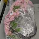 4pcs Large Size 47.2-inch Artificial Fake Wisteria Hanging Flower Garland Silk Flower String Home Party Decoration White Blue Pink Purple (Pink)