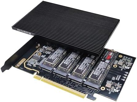 Amazon.com: KONYEAD pcie4.0 x16 to m.2 m-Key nvme x 4 ssd Expansion Card with HeatsinkSupports 4 NVMe M.2 2280 up to 256GbpsM2 Adapter Card 2280 Driver Free. Bifurcation Required : Electronics