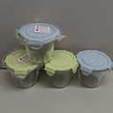 Freshmage 23oz Glass Meal Prep Containers with Lids, Airtight 3-Cup Glass Storage Containers Set, Heat-Resistant BPA-Free for Soup, Leftover, Microwave, Dishwasher, and Freezer Safe (6 Packs) (Multicolor)