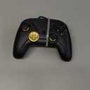 Multi-Platform PC Wireless Controller, Bluetooth Gaming Controller, Compatible with Windows, iPad, Steam, Luna, Laptop, Tablet, and Smart TV, with Double Shock, Macro Keys, Turbo Button, LED Backlight (Black Gold)