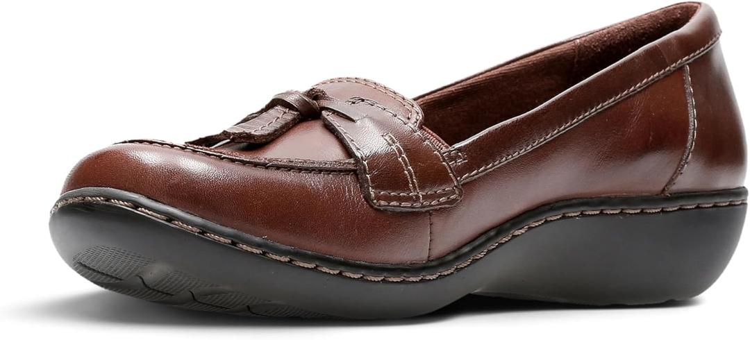 Clarks Women's Ashland Bubble Loafer, Brown Multi, 8 Wide