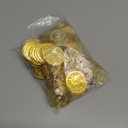 120 PCS Gold Coins, 1.4 in Plastic Gold Coins, 0.08 in Thick Fake Coins Pirate Coins Tokens Play Coins for Kids, Pirate Treasure Classroom Reward Adventure Theme Party Supplies for Pirate Party
