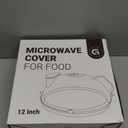 12 Inch Microwave Splatter Cover, Upgraded Microwave Cover for Food with Water Steamer, Integrated Handle, Splatter Guard, Cookware Lid, House Warming Gifts New Home, Grey