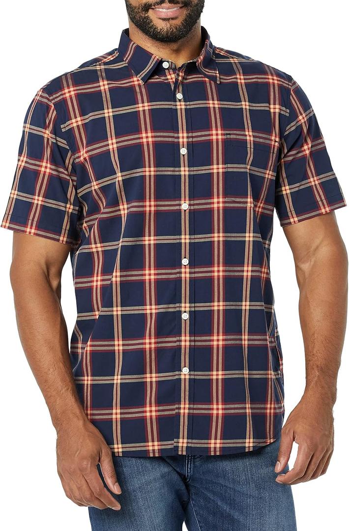 Amazon Essentials Men's Slim-Fit Short-Sleeve Poplin Shirt Medium