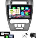 for ford fusion 2010 2011 2012 with Wireless Apple Carplay Android Auto Android 11 Car Stereo Radio 10.1 Touch Screen Bluetooth Car Radio with GPS Navigation HiFi WiFi FM/RDS AHD Backup Camera 1+32GB