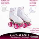 Chicago Skates Classic Quad Roller Skates for Women & Men Durable & Top Performance, Adjustable High-Top Boots for Safe Indoor/Outdoor Roller Derby60mm PU Wheels & Semi-Precision Bearings, Size 10 