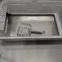 Stainless Steel Cat Litter Box XL for Big Cats, High-Sided Design Prevents Urine Leakage, Non-Stick, Easy to Clean, Includes Scoop, Gray