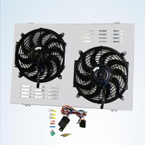 Aluminum Radiator Fan Shroud Relay Kit Compatible with 1970-1981 Chevy GMC Camaro Monte Carlo G-Body (Shroud Fan Relay kit) 71 72 73 74 75 76 77 78 79 80, Resfria-AUTO-0043