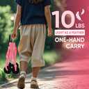 Sekey Wagon Cart with Wheels with 220LBS Capacity,Heavy Duty Wagon Carts Foldable,Lightweight Utility Portable Cart for Grocery, Shopping, Garden, Camping. Pink