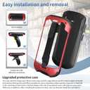 Protective Case Cover for Zebra TC51 TC52 TC56 TC57 TC510K Rugged Boot with Hand Strap for Zebra Phone Case with Tempered Glass (Red)