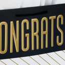 Hallmark 13" Large Graduation Gift Bags Assortment with Tissue Paper (3 Bags: Mortarboards, Class of 2023, Congrats) in Black, White and Gold