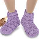 REVIX Microwavable Booties and Hot Feet Warmers for Women & Men,Heated Foot Warmer with Flaxseed Moist Heat Therapy for Foot Ankle, Cold Feet, Purple, S/M