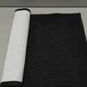 Color&Geometry Chenille Pile Bathroom Rugs Upgraded Denser, 17"x29.5" Non Slip Absorbent Black Bath Mats for Bathroom Thin Fit Under Door, Washable Quick Dry, Standard Sized