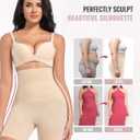 Tummy Control Shapewear for Women Seamless High Waist Shaper Shorts Butt Lifting Thighs Slimmer for Under Dress (Beige, XXL)
