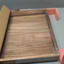 MAONAME Extra Large Ottoman Tray, 22 x 18 inches Acacia Wooden Serving Tray for with Handles,Farmhouse Wooden Decorative Trays, Coffee Table Trays for Living Room, Countertop, Charcuterie (Brown)