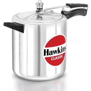 Hawkins Aluminium 8 Litre Classic Pressure Cooker, Tall Design Inner Lid Cooker, Big Cooker, Silver (Cl8T)