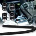 Hypertune Universal 48" Stainless Steel Radiator Flexible Coolant Water Hose Kit With 2pcs Clamp Black