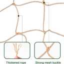 Jute Trellis Netting - Jute Netting for Garden, Heavy Duty Plant Support Netting for Climbing Plants, Cucumber, Vine, Fruits & Vegetables, Climbing Vining Plants (6.6 Ft x 32.8 Ft, 3.9 Inch Squares)