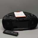 Aiwa Portable Boombox, Crystal Clear Sound with 3W x 2 Speakers and Bass Function, Featuring a 7" LCD Display, Bluetooth Connectivity, FM Radio, CD/DVD Player, Streaming on Roku and Amazon Firestick