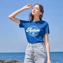 Autism Awareness Shirt for Women: in April We Wear Blue Shirts Mental Health Tee Inspirational Short Sleeve Tee Tops (Blue, XXL)