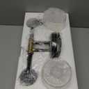 zeyu 2-Light Modern Vanity Lighting Fixture, 14 Inch Black and Gold Bathroom Light Fixture with Clear Glass Shade, ZS62B-2W BK+BG