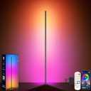 Floor Lamp, Led Corner Lamp, RGB Ambient Lighting, Smart Modern Floor Lamp with Remote, Color Changing Dimmable Corner Light with Music Sync, Mood Lighting for Bedroom, Living Room Gaming Room