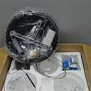 KoKo&Yukina 3-Light Globe Glass Pendant Light Modern Black Clear Globe Glass Chandelier Adjustable Length Pendant Lights Fixtures High Ceiling Light for Kitchen Island Foyer (Bulb & Remote Incl.)