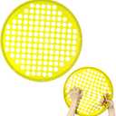 ZHIAMZ Hand Exercise Webs for Physical Therapy, Hand Grip Strengthener, Finger Exerciser, Portable Size, Latex Free, 7" Diameter (PLUS-Yellow)