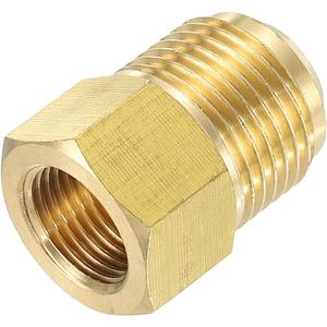 Brass Flare Tube Fitting Coupling Gas Adapter, 5/8" Male Flare x 3/8 Inch Female SAE Thread Pipe Connector Fit for air Conditioning HVAC Automotive Grills (Gold)