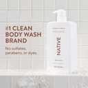 Native Body Wash for Women & Men, Coconut & Vanilla, 36 oz Pump Bottle, Sulfate-Free & Gentle