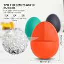 2 x Peradix Hand Grip Strength Trainer, Stress Relief Ball, Wrist Rehab Therapy Hand Grip Equipment Ball Squishy Tools - Set of 3 Finger Resistance Exercise Squeezer (Standard Size - Orange Green Black)