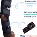Labra Dog Rear Leg Hock Joint Compression Wrap - Supportive Brace for Weak Back Legs, ACL Tear, and Joint Discomfort - Adjustable Hind Leg Support for Senior Dogs - Medium (EXP 01/01/30)