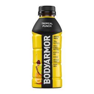 BODYARMOR Sports Drink, Tropical Punch Electrolyte Drink, 16 Oz (1 Pk) Coconut Water Hydration Drink, Flavored Water Sport Beverage, 790mg Electrolytes, Natural Flavors & Sweeteners + Antioxidants