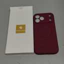 Miracase Magnetic for iPhone 17 Pro Max Case, Compatible with MagSafe, Integrated Silicone Camera Control Cover, 3.0mm Thicken Shockproof Drop Protection Phone Case for 17 ProMax, Wine Red