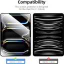 2 x NEW'C 2 Pack Designed for iPad Pro 11 inch M4 (2024), Modle A2836 A2837 A3006 Screen Protector Tempered Glass, Bubble Free, Ultra Resistant (Transparent)