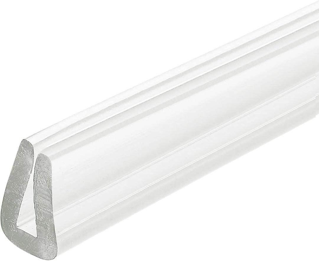 uxcell U Channel Edge Trim, 11.5ft Length Rubber Guard Seal Strip Edge Protector Fit for 1-2mm Edge, (9/32" W x 5/32" H) Clear