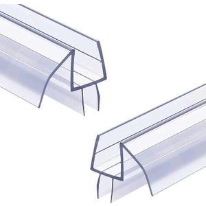 2 Pack Shower Door Bottom Seal 1/2" x 39" Glass Door PVC Seal Strip Suitable for 1/2 Inch Glass Frameless Shower Door Seal Strip Stop Shower Leaks