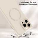 OOK Magnetic Case for iPhone 16 Pro 6.3 Inch [Wireless Charging Compatible] Soft TPU Solid Phone Cover Anti-Scratch Shockproof Protection Slim Case for Women Men - Beige