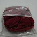 WEERRW Velvet Stretch Chair Sofa Slipcover - 2 Pieces Luxury Soft Velvet Plush Couch Cover Furniture Protector with Elastic Bottom for Pets, Machine Washable, Burgundy, Small
