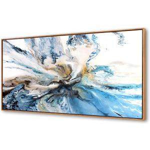 DZL Art WKA74975 Large Abstract Wood Framed Canvas Wall Art For Living Room Decoration Abstract Watercolor Picture Canvas Prints for Office Wall Decor Home Decorations  60"L x 30"W