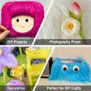 25x25CM Hot Pink Faux Fur Fabrics Square, Plush Fluffy Fuzzy Cut Craft Fur, Craft Beard Hair, Beard Miniature Dolls Rugs Mats Gift, Winter Halloween Christmas Costume Party Decorations