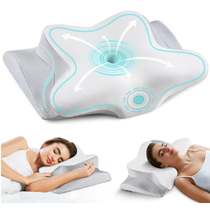 Cervical Neck Pillow for Pain Relief  Ergonomic Side Sleeper Pillow for Neck Support, Cooling Memory Foam Pillows for Sleeping, Contour Pillow Orthopedic Bed Pillow for Back Stomach Sleepers