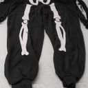 Spooktacular Creations Skeleton Adults Family Matching Pajama Jumpsuit for Women Halloween DressUp Party Themed Party Cosplay (Medium, Black)